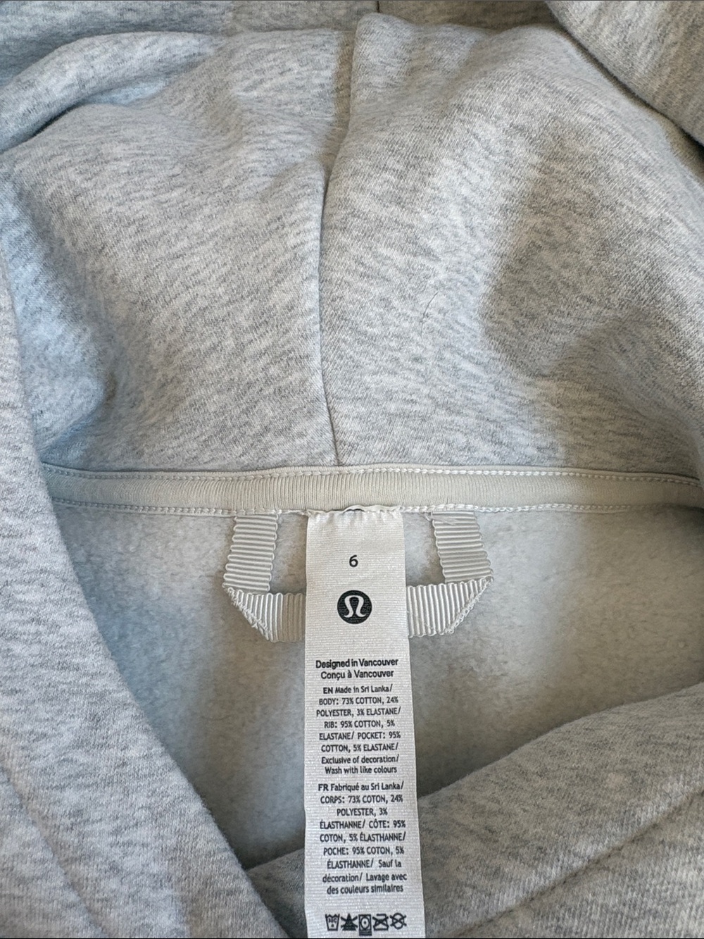 lululemon athletica Light Gray Hooded Pullover Sweatshirt - Picture 2 of 2